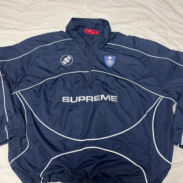 슈프림 S로고 후드 집업 블랙 24FW L사이즈