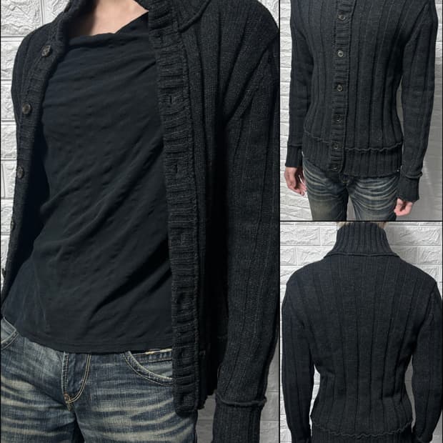 돌체앤가바나 리브 니트 가디건 