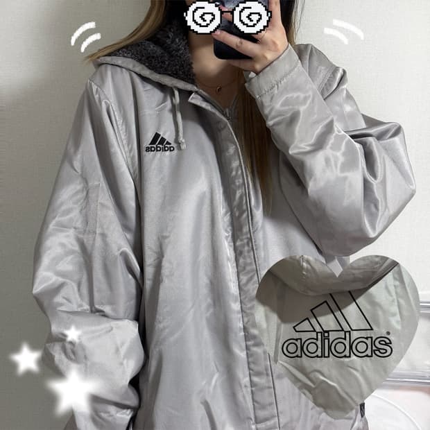 아디다스 일본판 실버 돕바점퍼