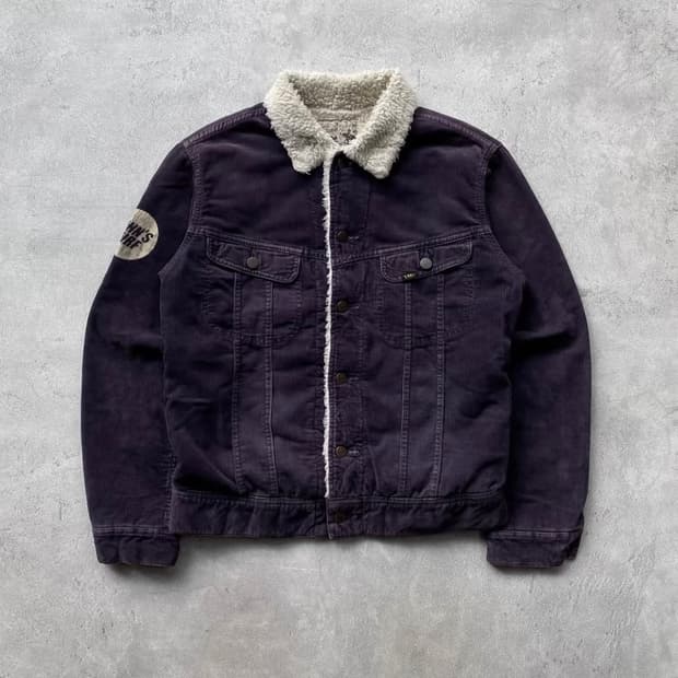 90s Lee 스톰 라이더 산포라이즈드 다크 퍼플 코듀로이 트러커 자켓