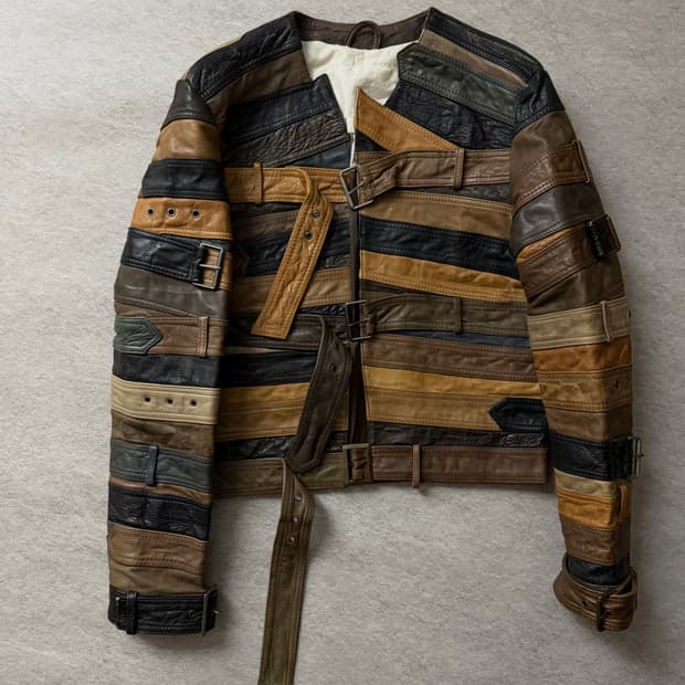 12AW 마르지엘라 벨트 레더자켓