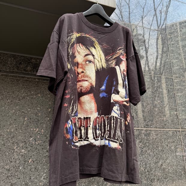 90s 커트코베인 부틀렉 티셔츠