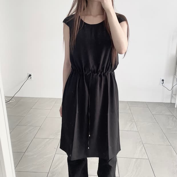 Black Midi Layered Dress / skirt