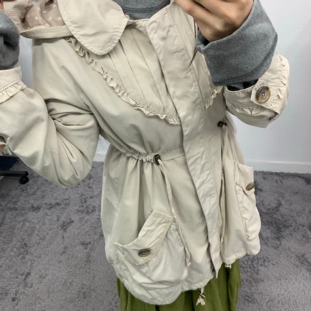 Jasperminx 러블리 프릴 코트 자켓