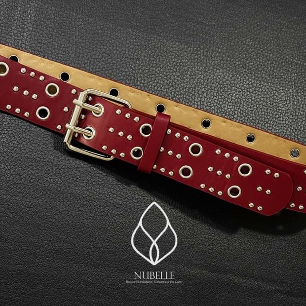 🌗 Eyelet stud belt / 아일렛 스터드 웨스턴 벨트