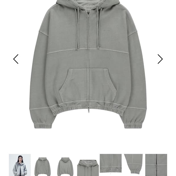 노드랩스 GARMENT DYE DOUBLE 후드집업 (S)