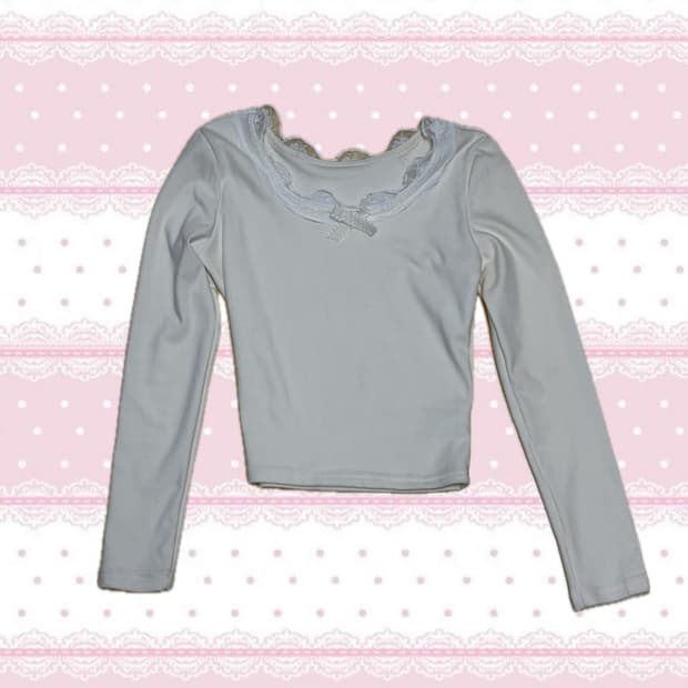 청순 히메 시로갸루깔 빈티지 롱슬리브