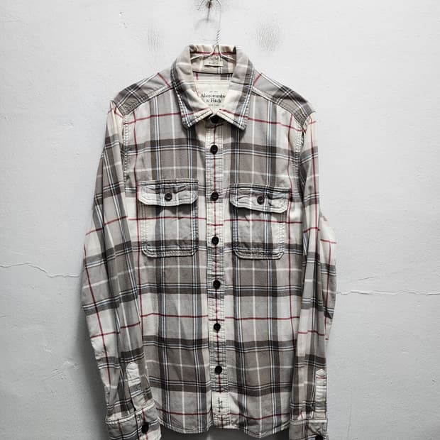아베크롬비 머슬핏 체크 셔츠 