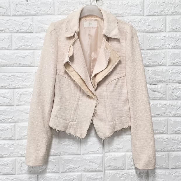 택포_ 한섬 시스템 트위드 자켓 S