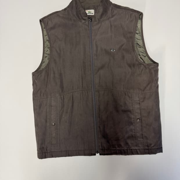 여성 라코스테 경량 빈티지 코듀로이 집업 베스트 L