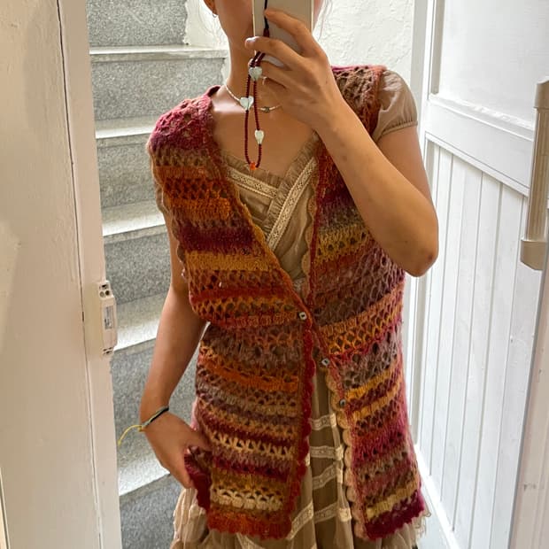 빈티지 모리걸 크로켓 베스트