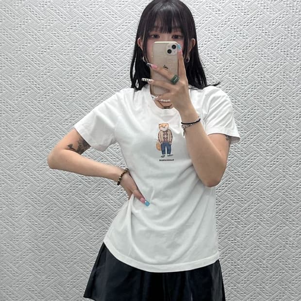 메종 키츠네 빈티지 캐주얼 키치 폭스로고 반팔티 M C13061