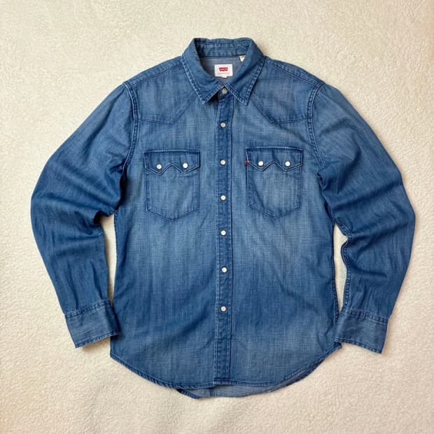 리바이스 페이딩 웨스턴 데님 셔츠 PN5807