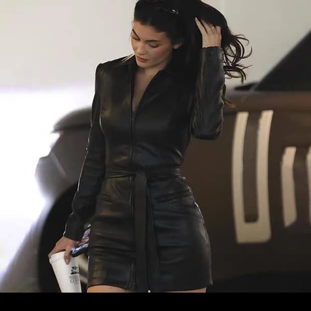 Khy 켄달제너 카일리제너 가죽자켓가죽레더원피스(블랙)S