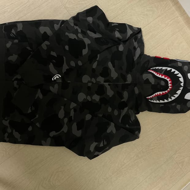 베이프 후드집업 / L 흑계