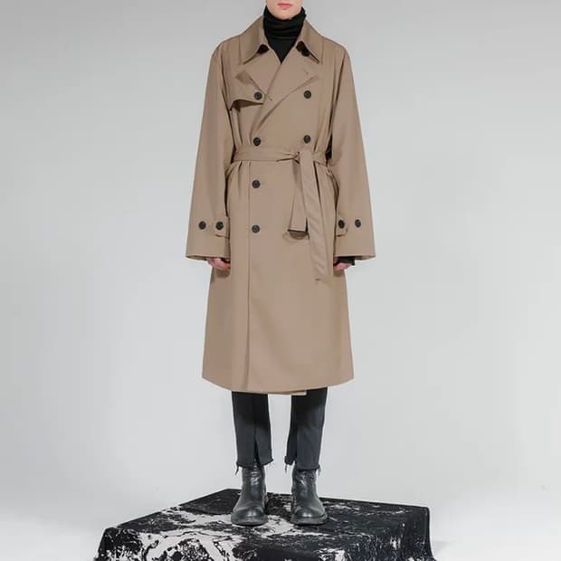 플레어업 오버사이즈 트렌치코트 FL-012 베이지 / 사이즈1 / 실착