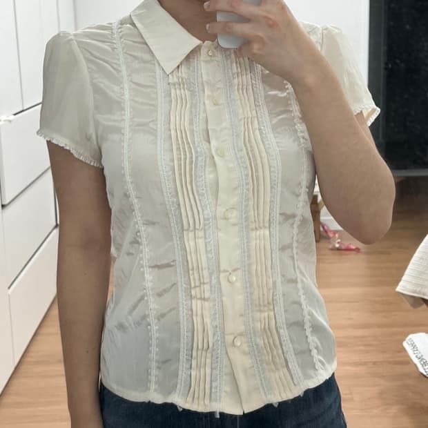 루즈슬립오버 블라우스
