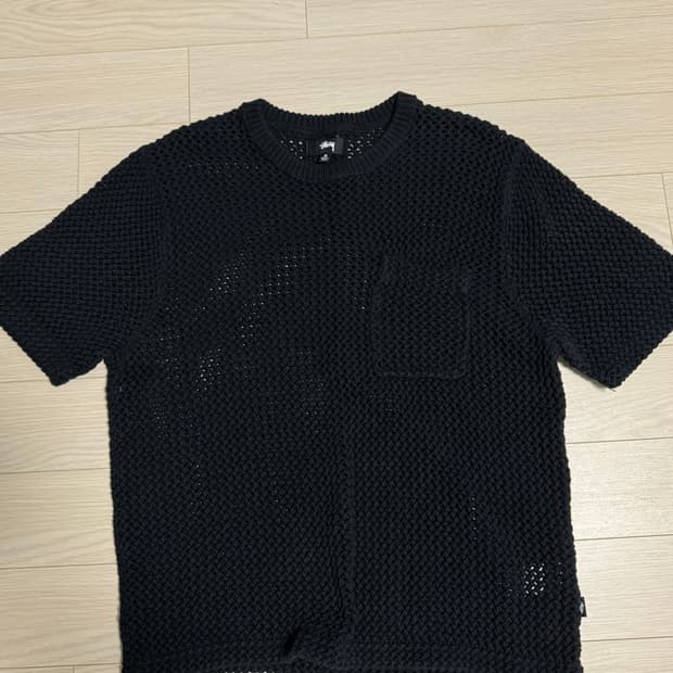 스투시 반팔니트 블랙