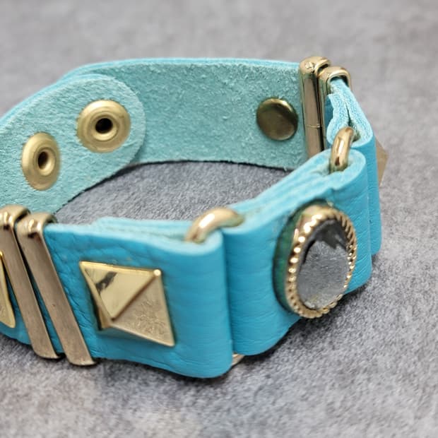 stud leather bracelet