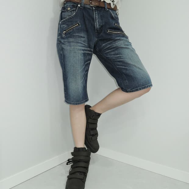 Lee Multi-Zip Denim Half Pants
