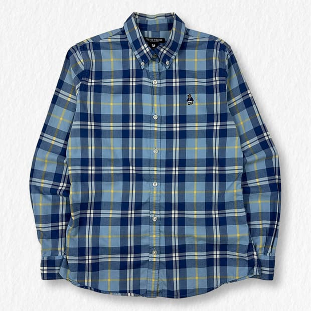 티니위니 곰돌이 체크 셔츠