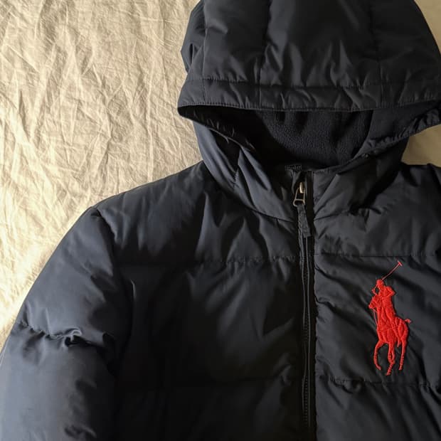 폴로 빅포니 패딩 네이비