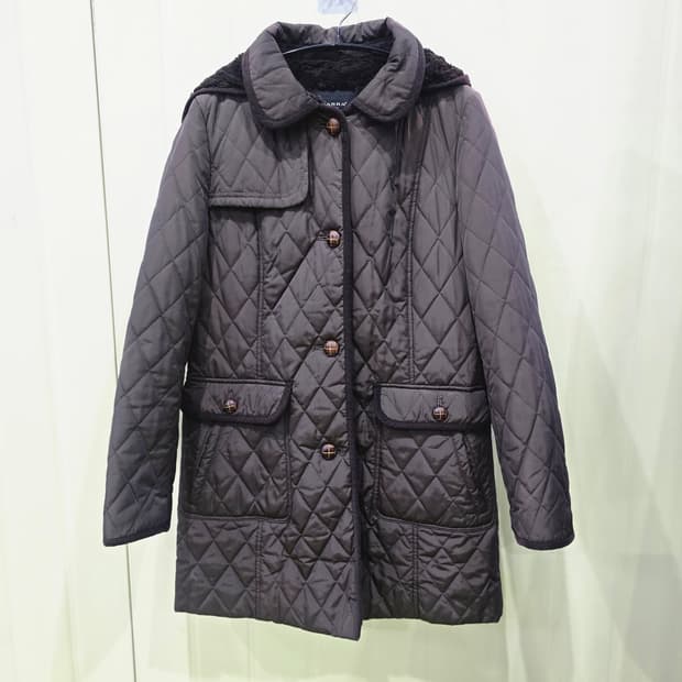 KARRA 퀼팅 롱 코트 90