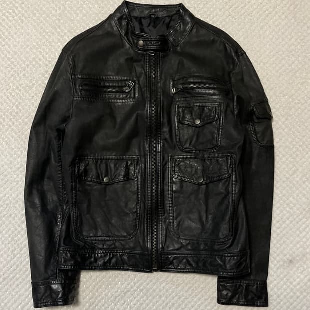 [50] Lhomme en cuir 웨스턴 무드 소가죽 포켓 레더