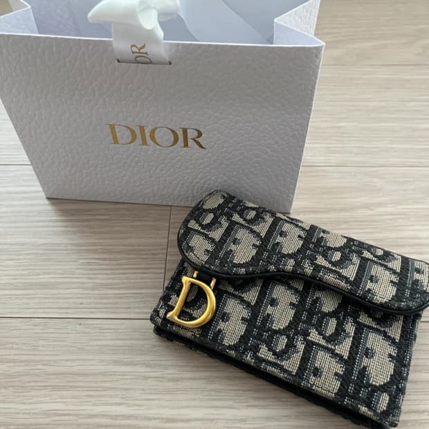 디올 오블리크 새들 카드지갑