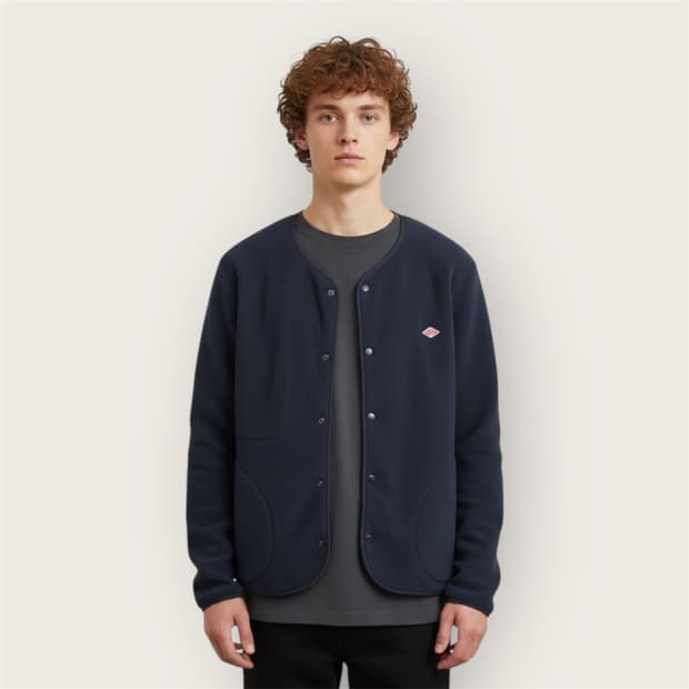 100~105/ 단톤 노카라 플리스 자켓