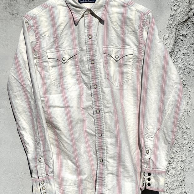 [M] 90s 폴로 랄프로렌 스트라이프 웨스턴 셔츠