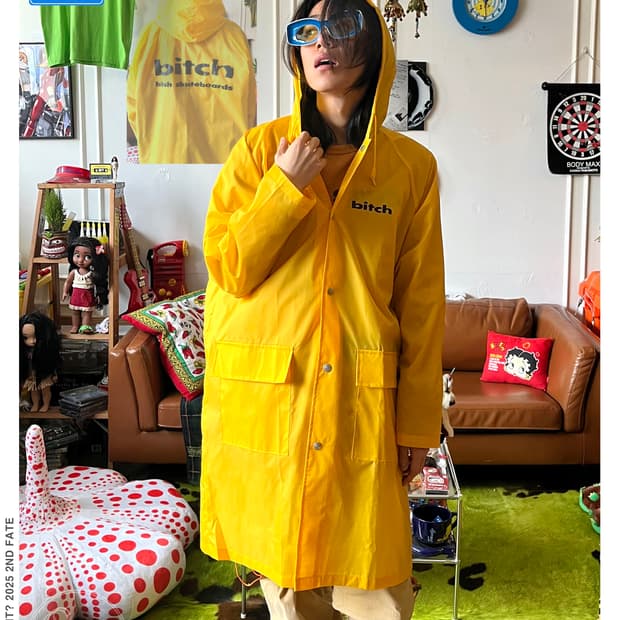 1990s Bitch Skateboards Rain Coat