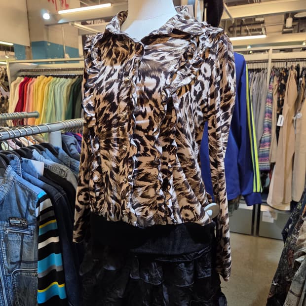 🌟💅갸루특집🌟갸루 호피 블라우스