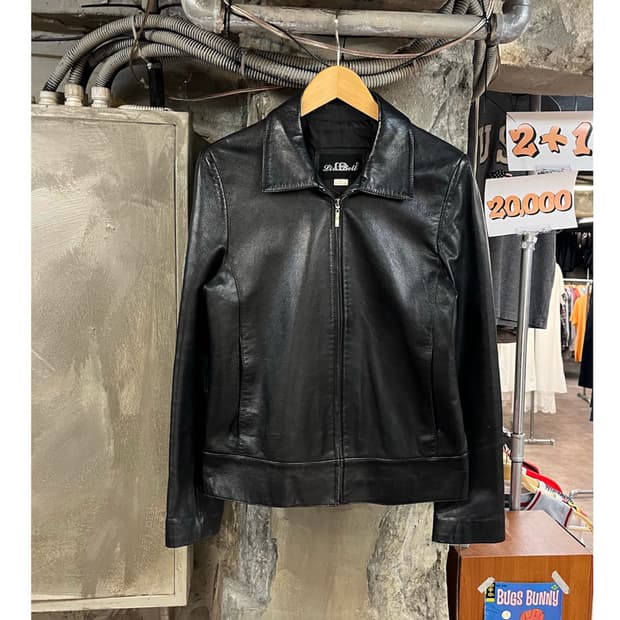빈티지 양가죽 레더 자켓 블랙 66 #csz4001