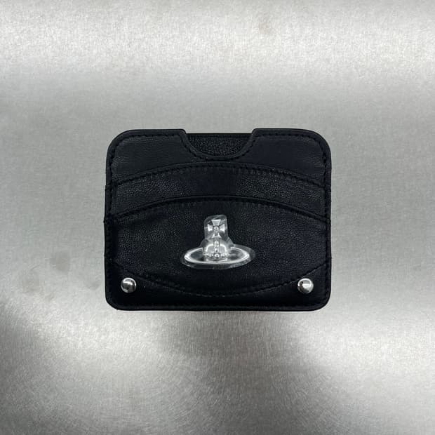 비비안 웨스트우드 하프문 카드 홀더 블랙