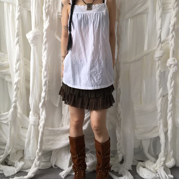Pattern point sleeveless