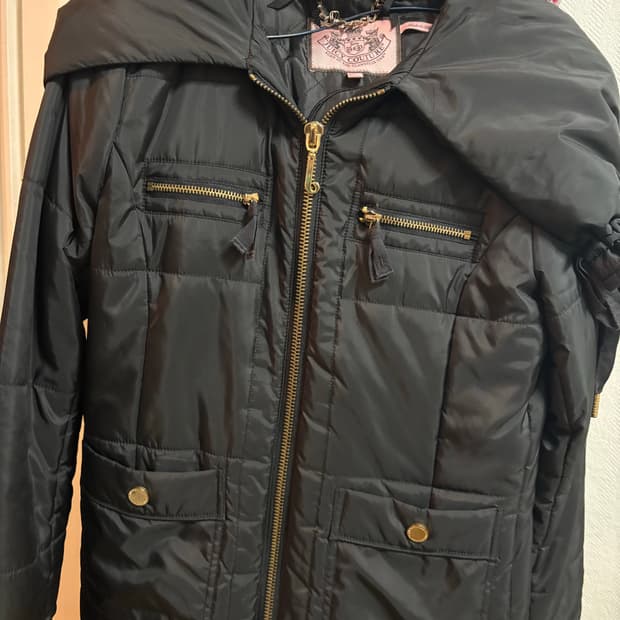 쥬시 꾸뛰르 블랙 패딩 S 레이스 대장급