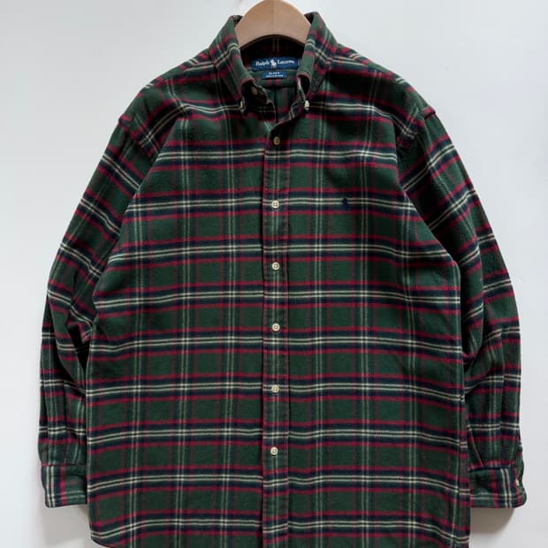 Polo 폴로 랄프로렌 그린체크 플란넬 블레이크 셔츠