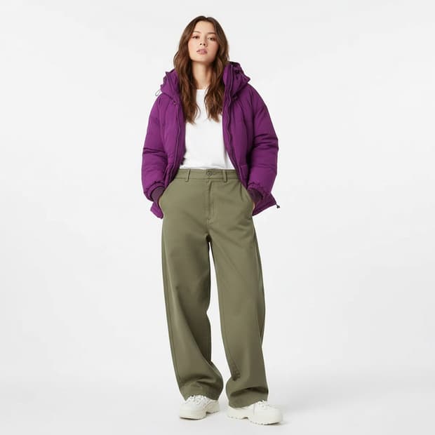 [85/44~55] 아디다스 스텔라맥카트니 패딩 퍼플 여성 빈티지