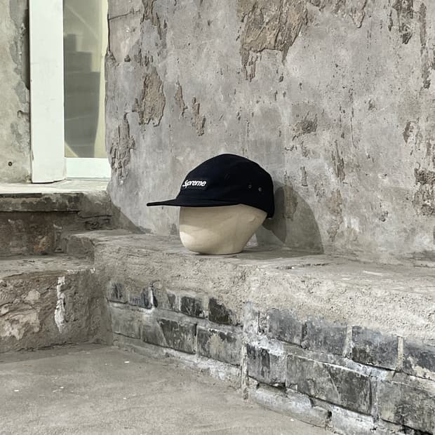 슈프림 블랙 카발리 트윌 캠프캡