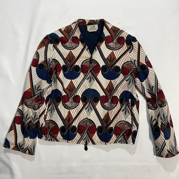(빈티지샵 구매) 프린트 집업 자켓