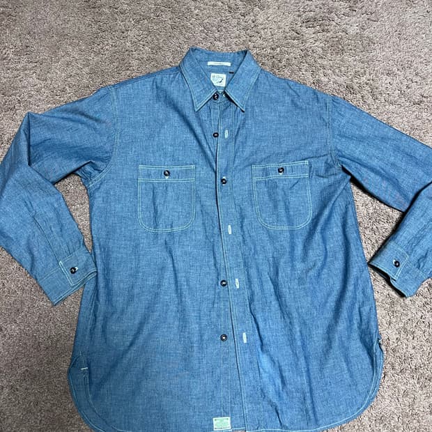 오어슬로우 빈티지핏 샴브레이 셔츠