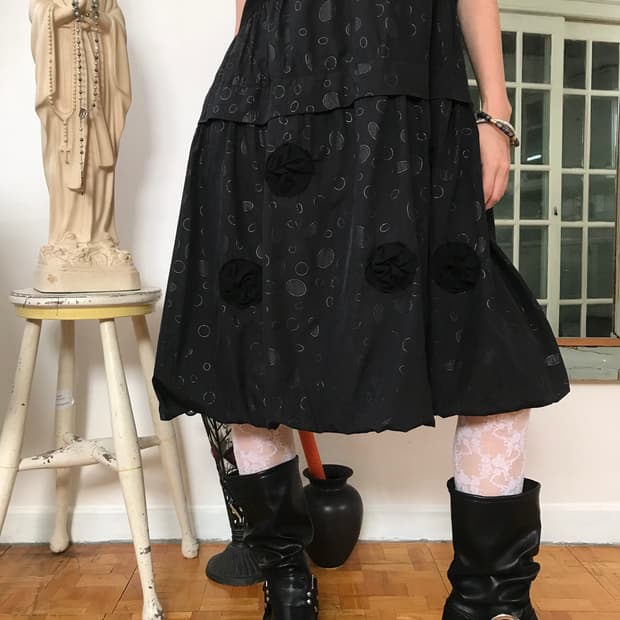 vintage pattern balloon one-piece