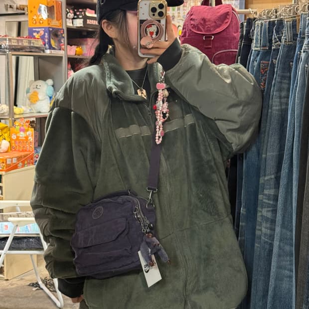 키플링 미니 퍼플 크로스백