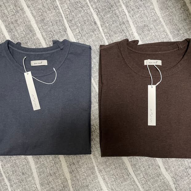 Seasalt Loop hem tee (soil/melange navy)