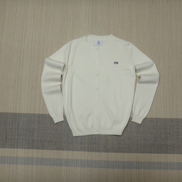 (M) 라코스테 LACOSTE 여성 가디건 아이보리