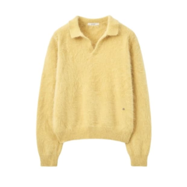 [L] 문선 프리미엄 앙고라 니트 망고