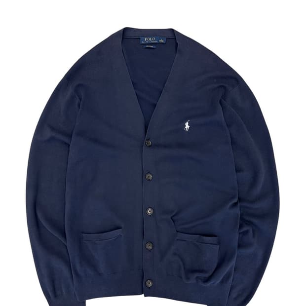 폴로 피마코튼 가디건 네이비 (L)