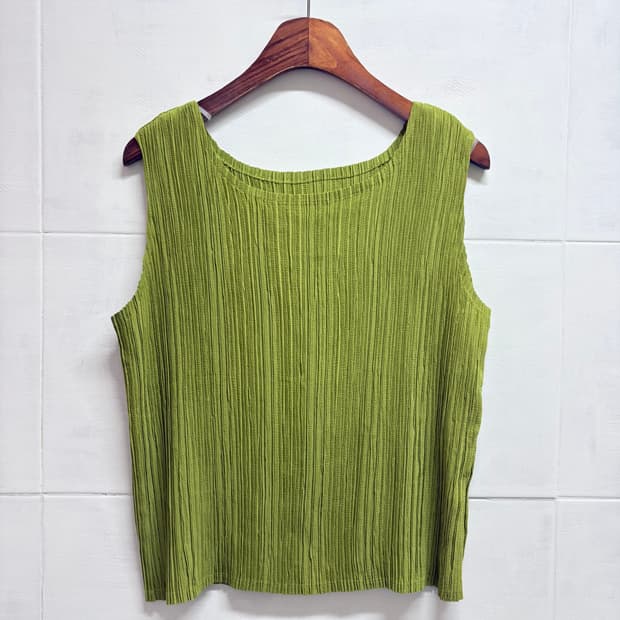 A.N.N. collection 올리브 플리츠 쭈글이 슬리브리스 JAPA