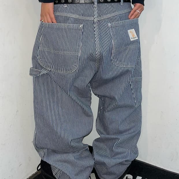 Bape Carpenter Stipe Denim Pants ⭐️Rare
